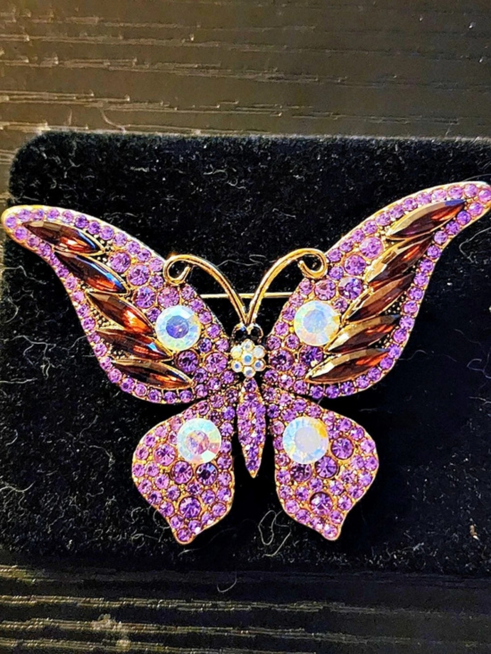 Purple Butterfly Brooch